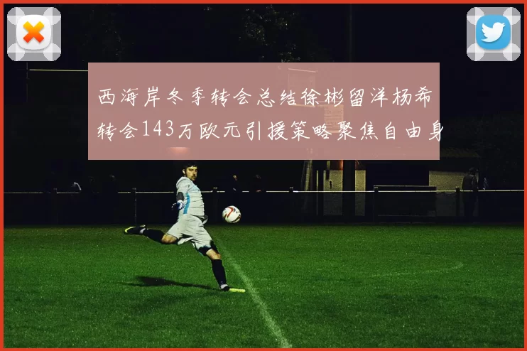 西海岸冬季转会总结徐彬留洋杨希转会143万欧元引援策略聚焦自由身球员